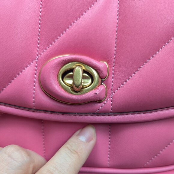 COACH Pillow Madison Shoulder Bag With Quilting in Petunia - Picture 6 of 16